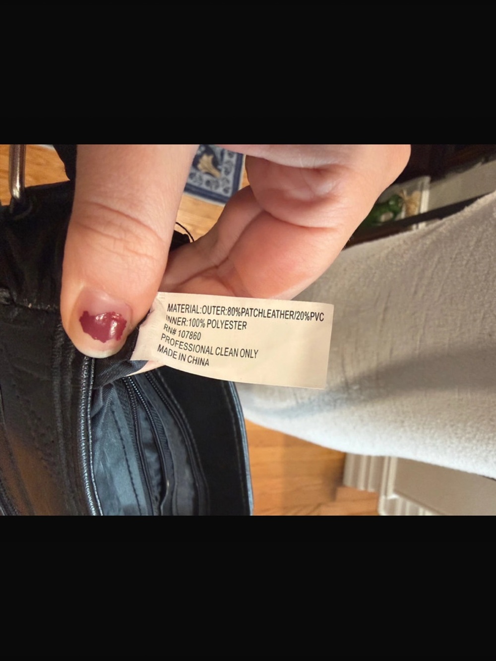 Black patchwork bag - Picture 10 of 10